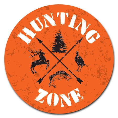 Hunting Zone Circle Corrugated Plastic Sign